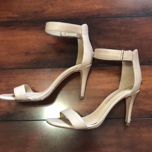 Nude high heels sandals